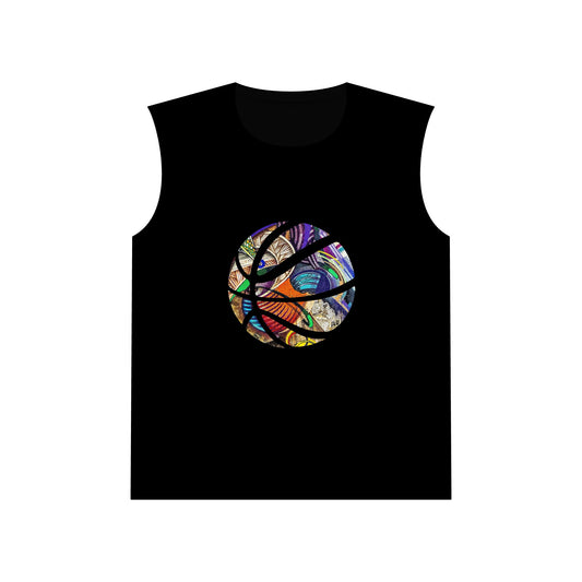 Colorful Basketball Unisex Muscle Tank, Athletic Shirt, Gymwear, Sports Top, Summer Apparel, Gifts for Sports Lovers