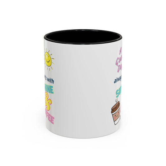 Sunshine & Coffee Mug: Positive Vibes Coffee Cup, Perfect Gift for Coffee Lovers, Morning Motivation Mug, Happy Day Mug
