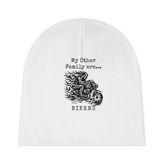 Biker Baby Beanie, Cute Infant Hat, Baby Shower Gift, Motorcycle Family Apparel, Newborn Cap, Cool Kids Beanie