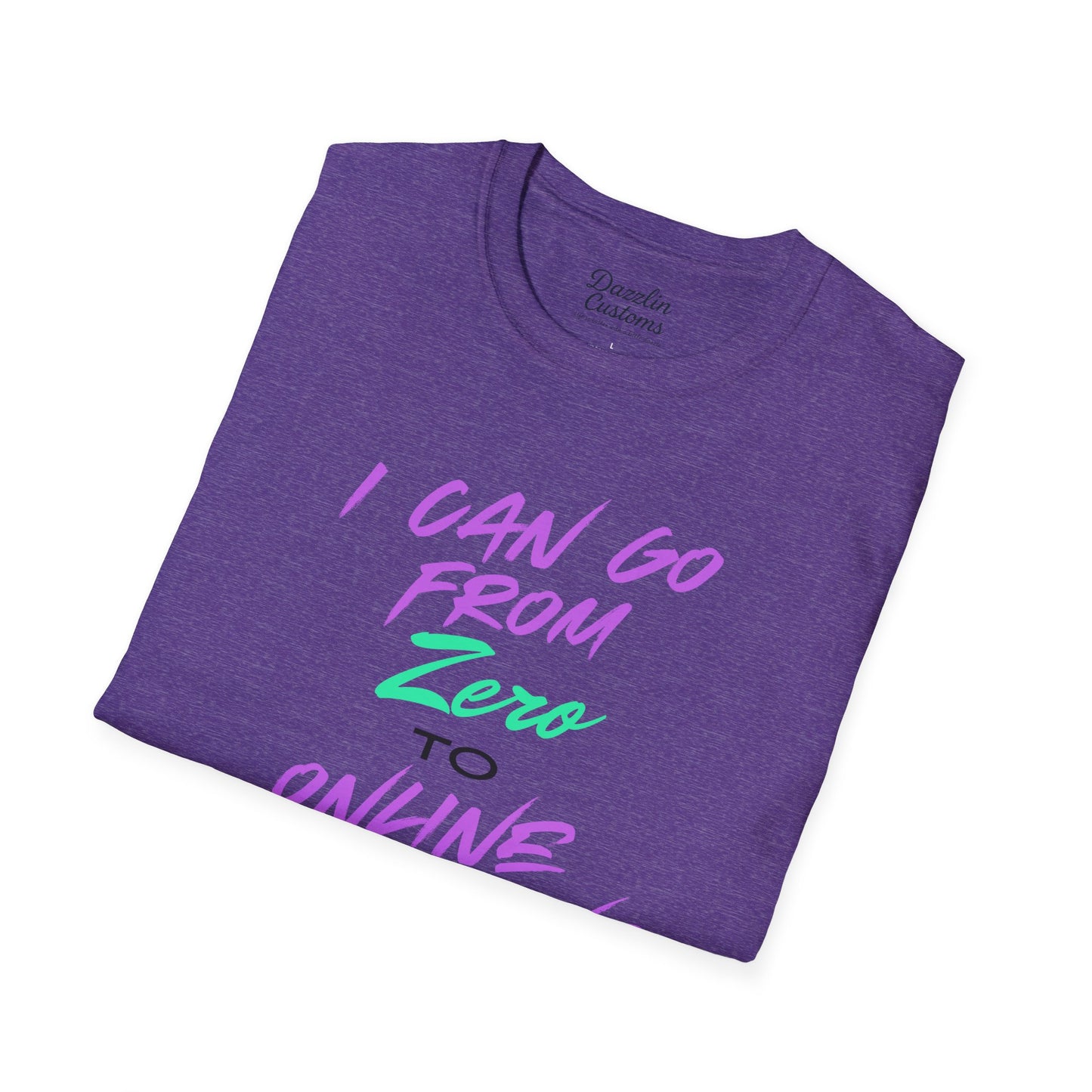 Zero to Online Detective T-Shirt, Funny Graphic Tee, Gift for Sleuths, Detective Humor Shirt, Casual Wear, Unisex Softstyle Tee