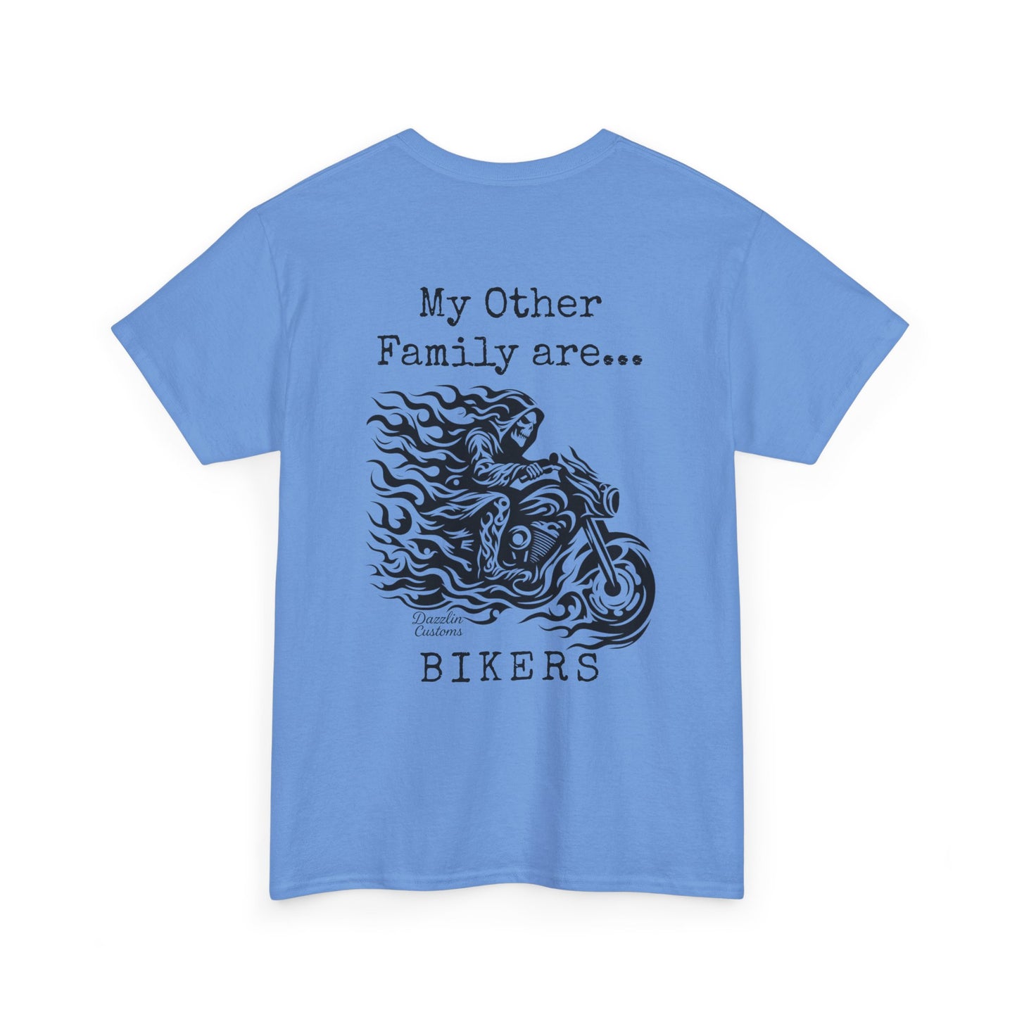 Biker Family Tee, Unisex Heavy Cotton T-Shirt for Motorcycle Lovers, Gift for Bikers, Casual Wear, Motorcycle Enthusiast Shirt