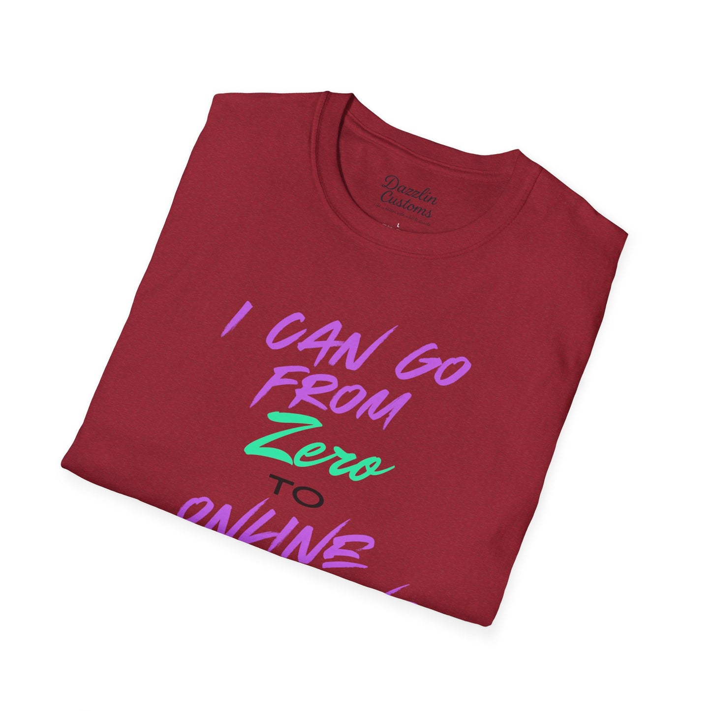 Zero to Online Detective T-Shirt, Funny Graphic Tee, Gift for Sleuths, Detective Humor Shirt, Casual Wear, Unisex Softstyle Tee