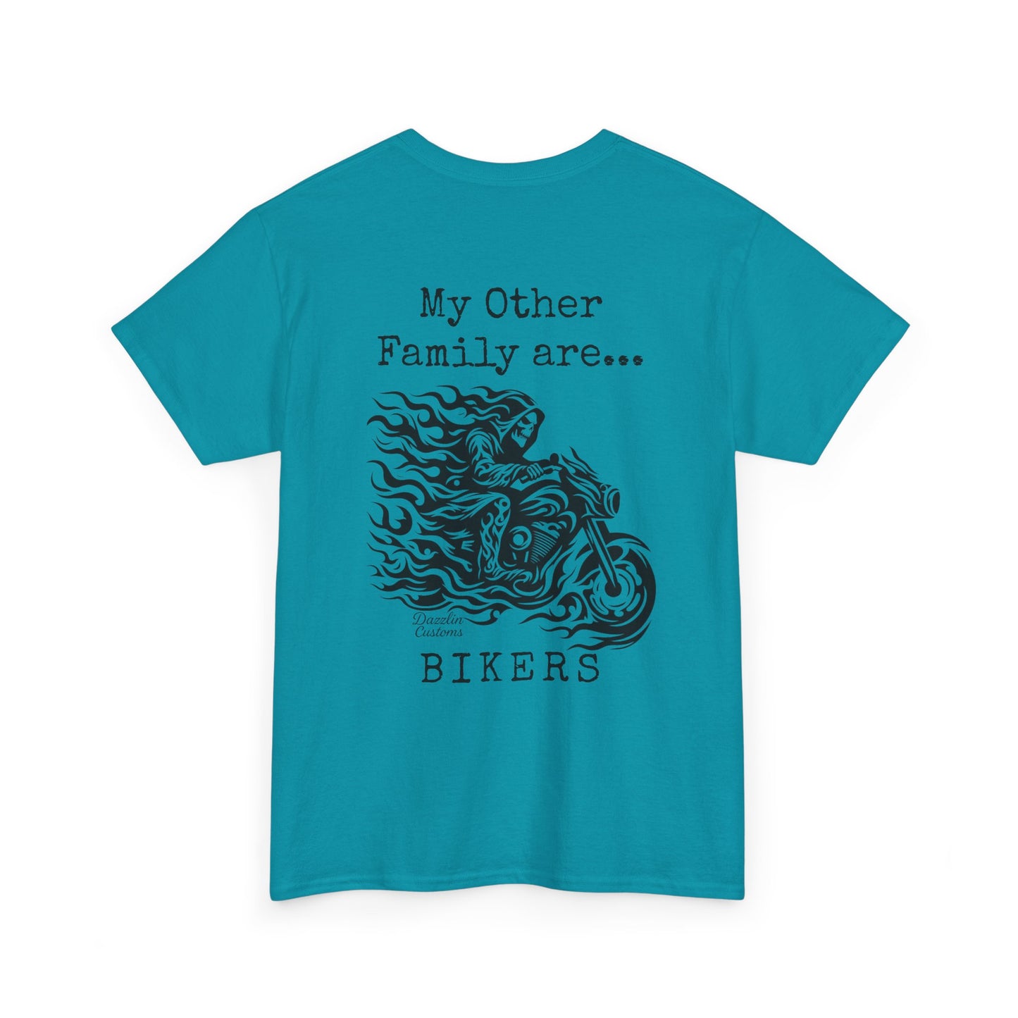 Biker Family Tee, Unisex Heavy Cotton T-Shirt for Motorcycle Lovers, Gift for Bikers, Casual Wear, Motorcycle Enthusiast Shirt