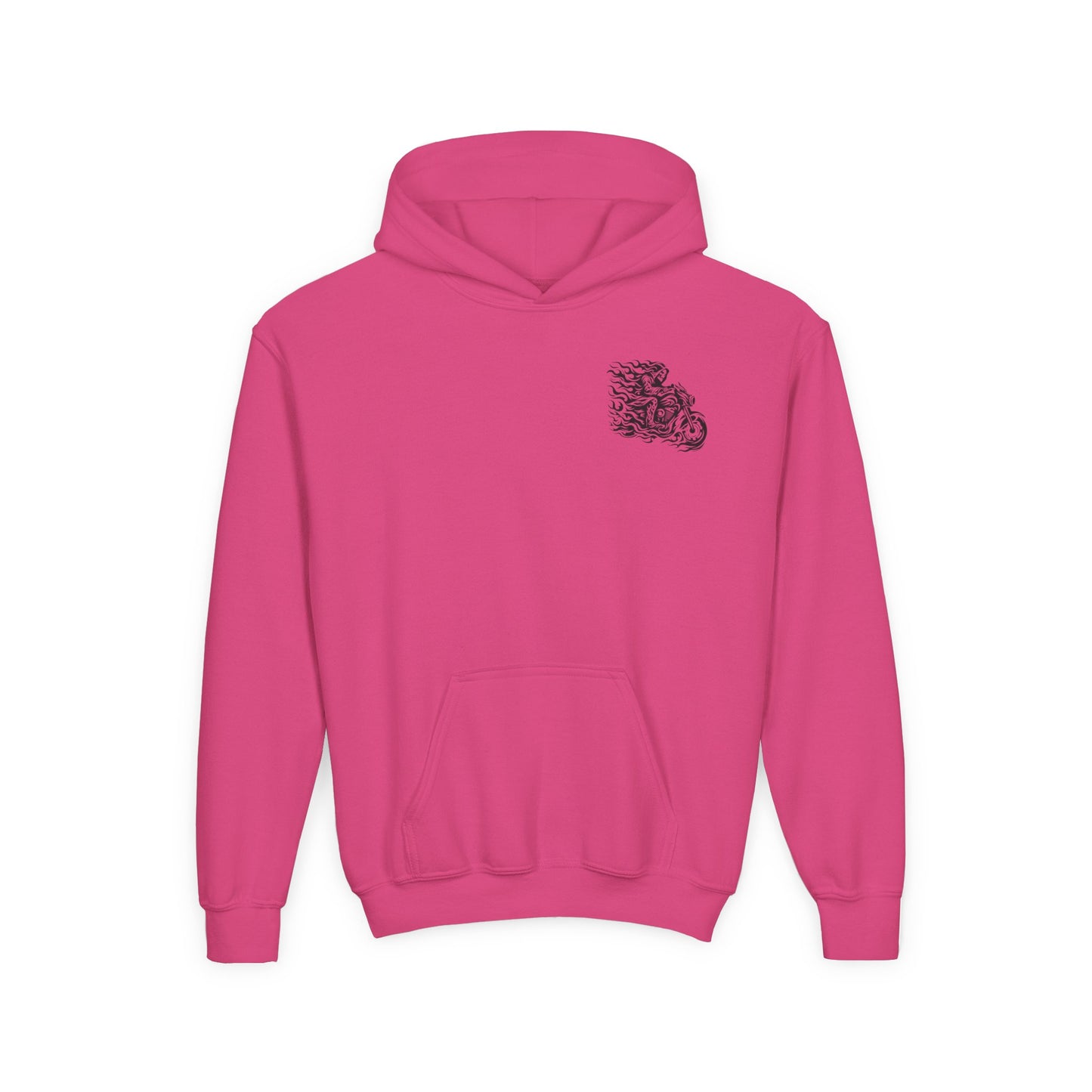 Youth Biker Family Hoodie, Cool Motorbike Sweatshirt, Gift for Kids, Biker Merchandise, Casual Wear for Youth, Fun Hooded Sweatshirt