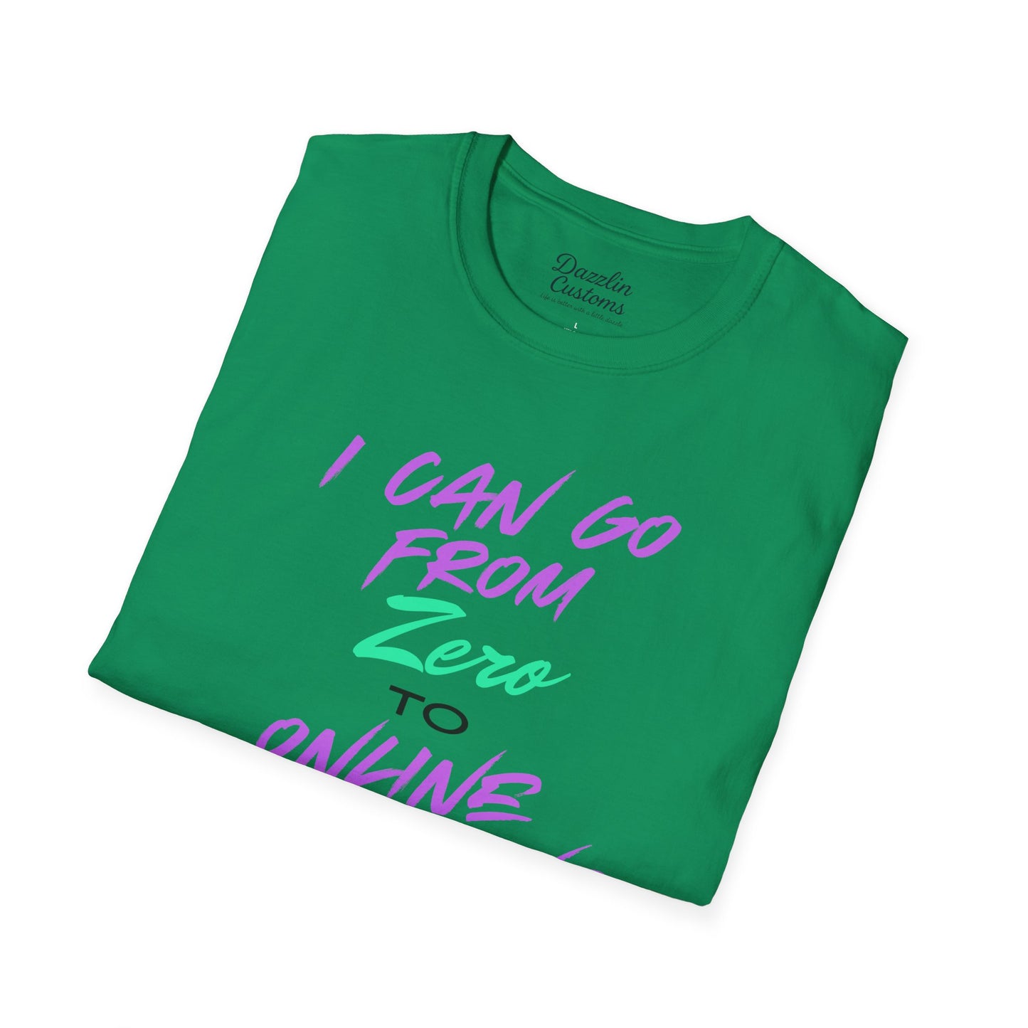 Zero to Online Detective T-Shirt, Funny Graphic Tee, Gift for Sleuths, Detective Humor Shirt, Casual Wear, Unisex Softstyle Tee