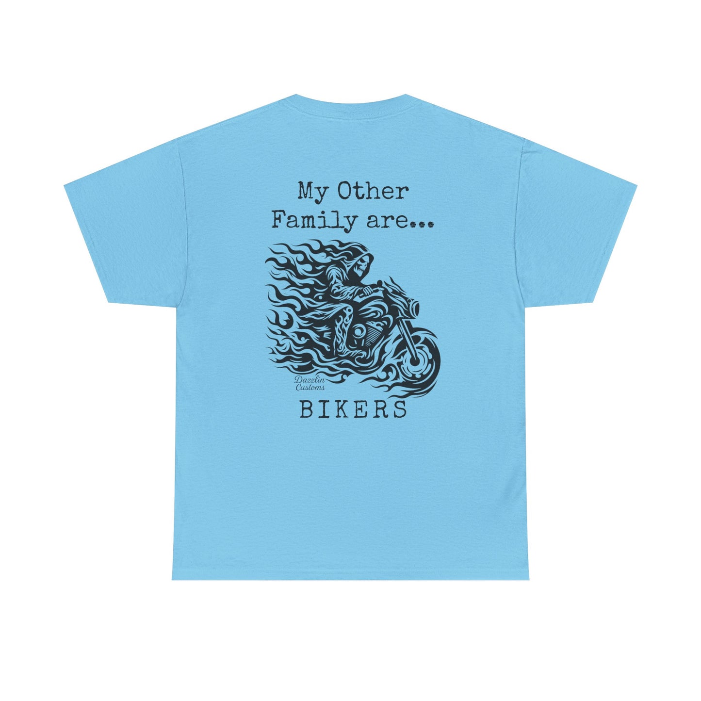 Biker Family Tee, Unisex Heavy Cotton T-Shirt for Motorcycle Lovers, Gift for Bikers, Casual Wear, Motorcycle Enthusiast Shirt