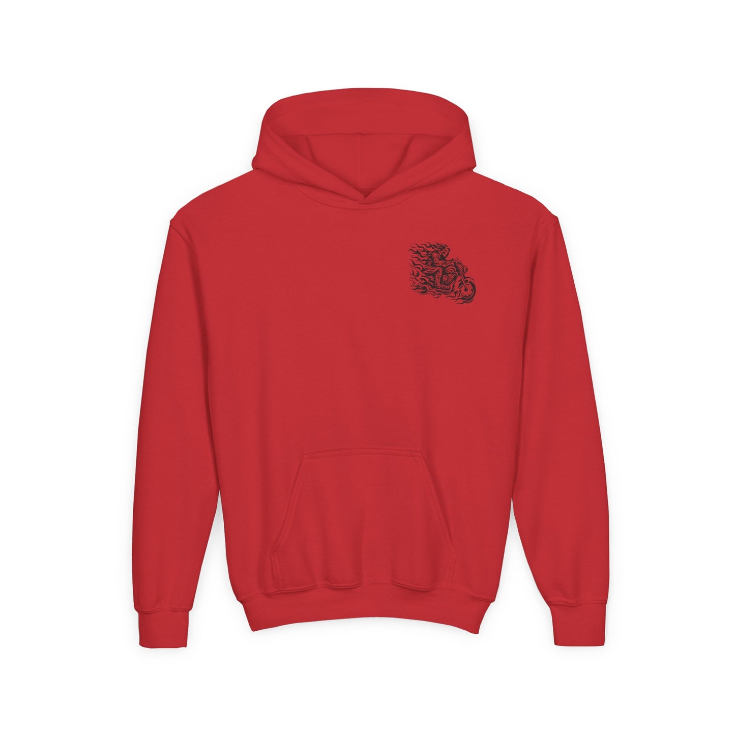 Youth Biker Family Hoodie, Cool Motorbike Sweatshirt, Gift for Kids, Biker Merchandise, Casual Wear for Youth, Fun Hooded Sweatshirt