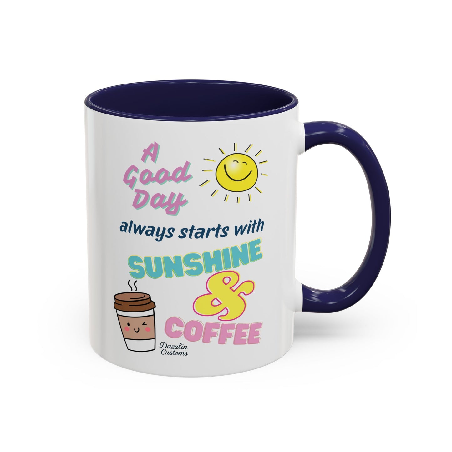 Sunshine & Coffee Mug: Positive Vibes Coffee Cup, Perfect Gift for Coffee Lovers, Morning Motivation Mug, Happy Day Mug