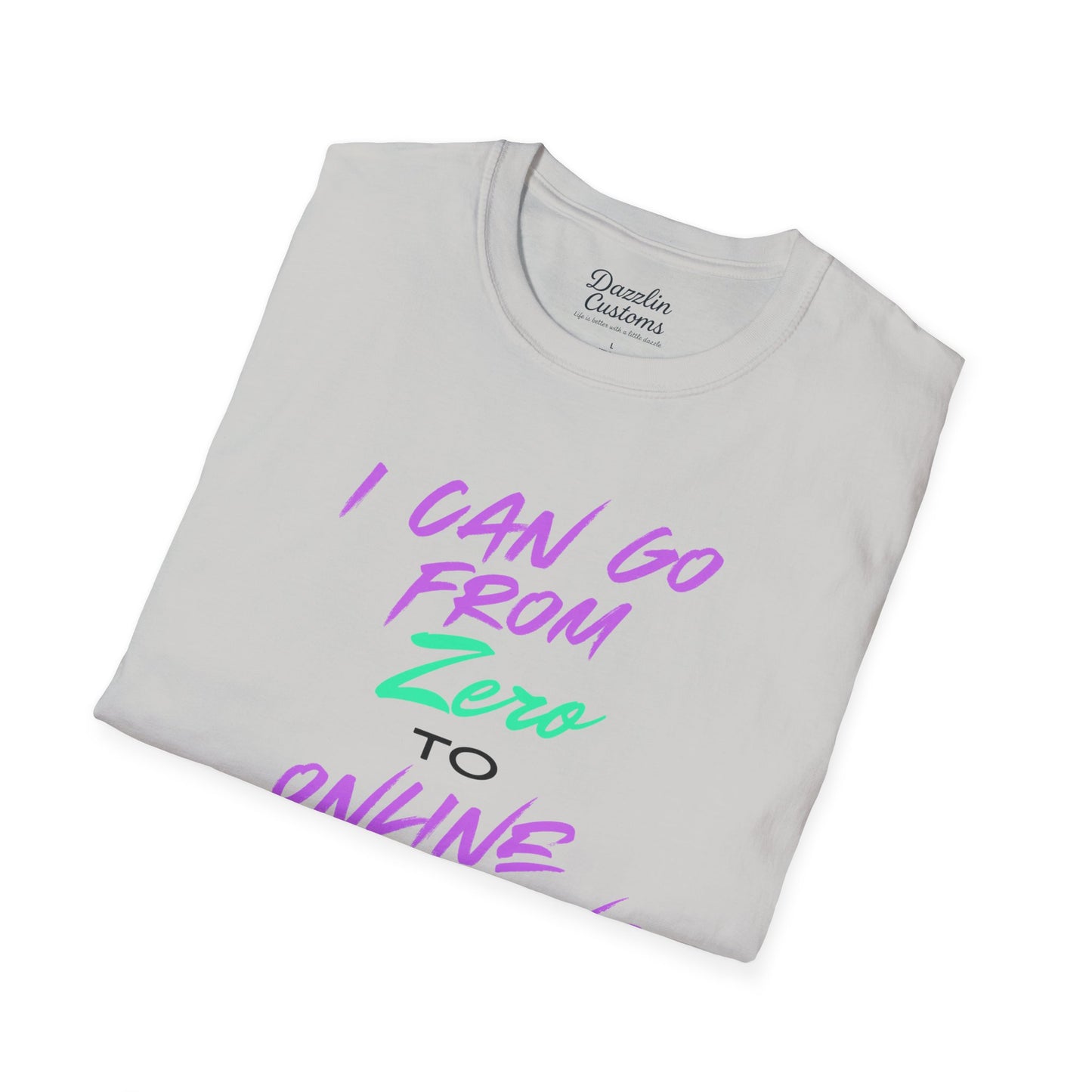 Zero to Online Detective T-Shirt, Funny Graphic Tee, Gift for Sleuths, Detective Humor Shirt, Casual Wear, Unisex Softstyle Tee