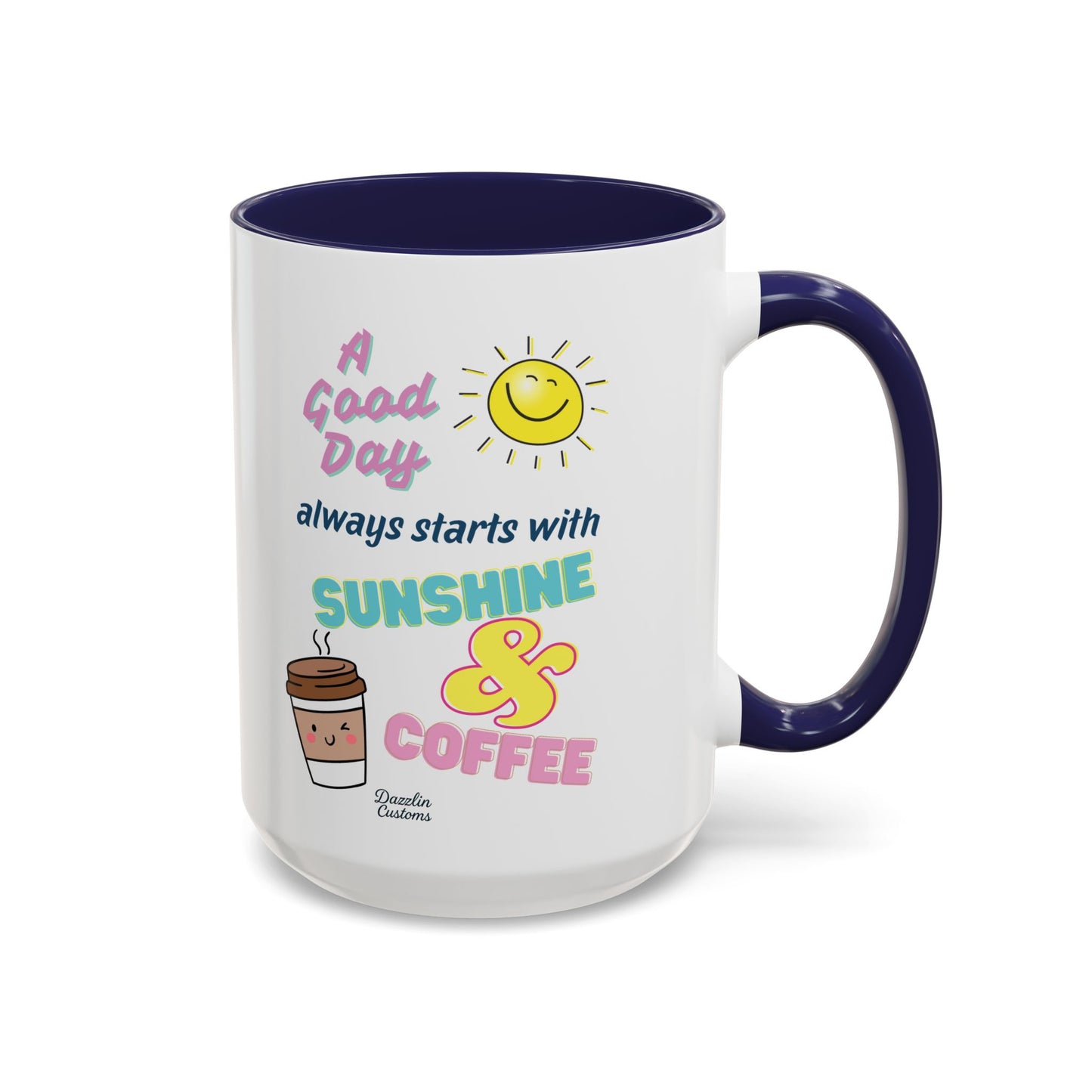 Sunshine & Coffee Mug: Positive Vibes Coffee Cup, Perfect Gift for Coffee Lovers, Morning Motivation Mug, Happy Day Mug