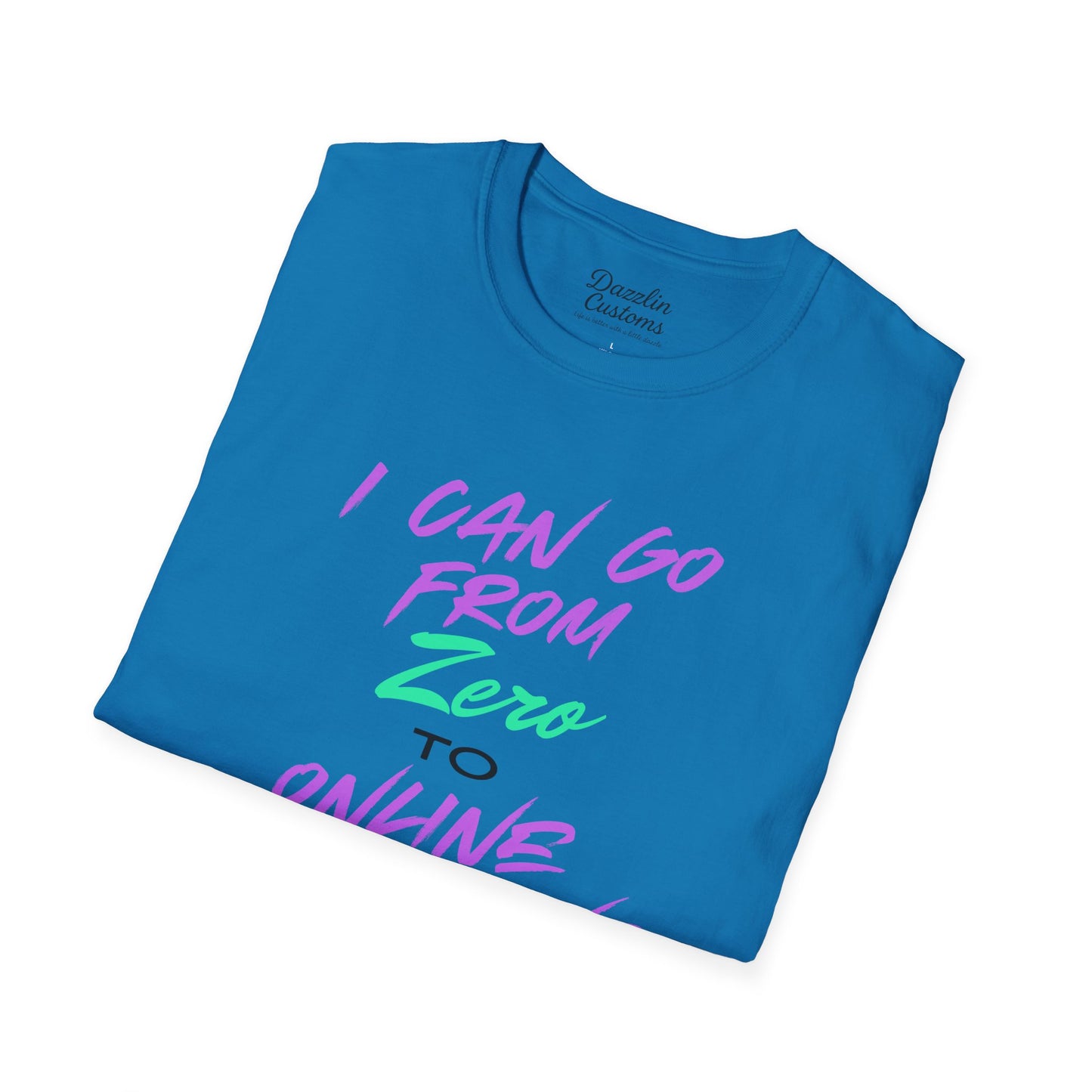 Zero to Online Detective T-Shirt, Funny Graphic Tee, Gift for Sleuths, Detective Humor Shirt, Casual Wear, Unisex Softstyle Tee