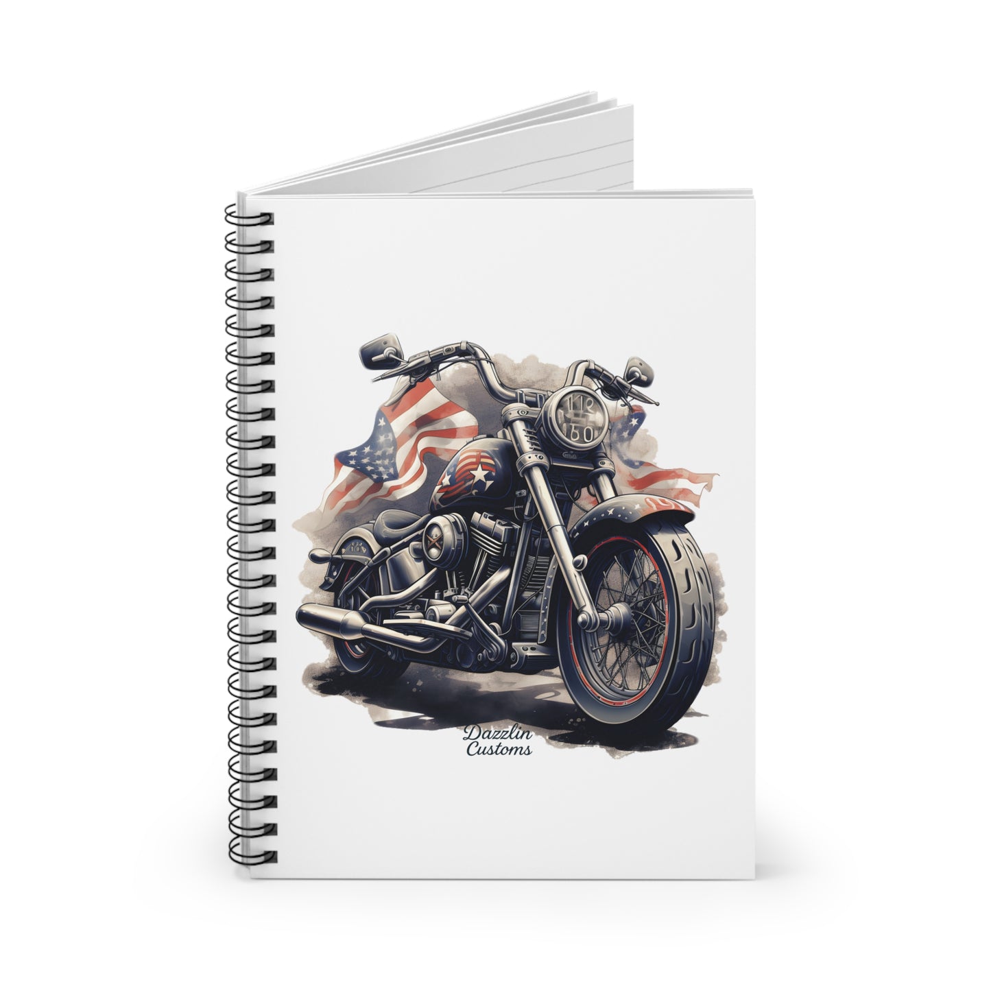 Motorcycle-Themed Spiral Notebook, Perfect for Bikers, Journal for Riders, Gift for Motorcycle Enthusiasts, Customizable Sketchbook, [...]