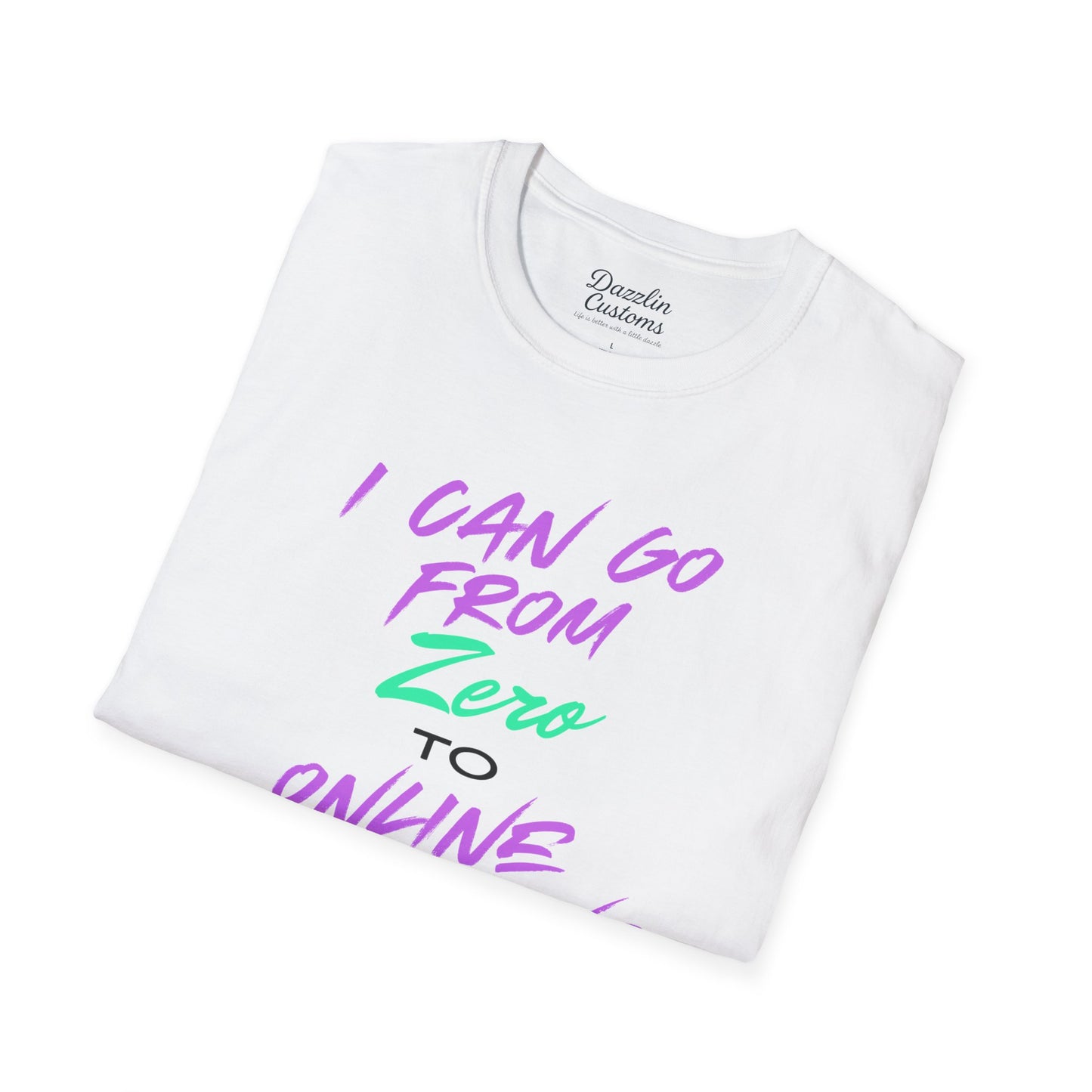Zero to Online Detective T-Shirt, Funny Graphic Tee, Gift for Sleuths, Detective Humor Shirt, Casual Wear, Unisex Softstyle Tee