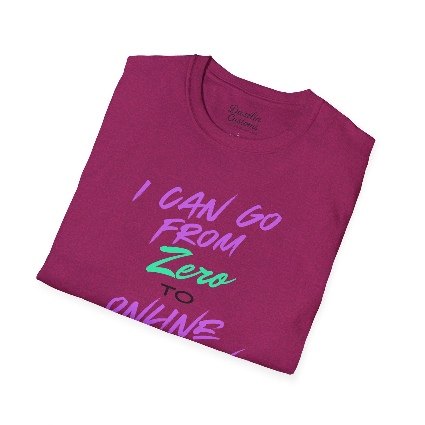 Zero to Online Detective T-Shirt, Funny Graphic Tee, Gift for Sleuths, Detective Humor Shirt, Casual Wear, Unisex Softstyle Tee